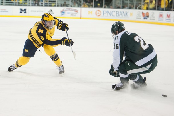 Images from the Michigan hockey team's 3-2 win over Michigan State