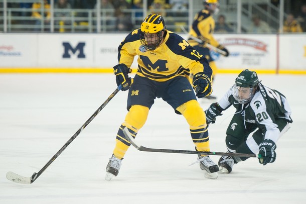 Images from the Michigan hockey team's 3-2 win over Michigan State