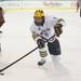 The Wolverines right wing Zack Hyman passes the puck against the Falcons, Tuesday Jan. 8.
Courtney Sacco I AnnArbor.com  