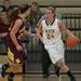 Dexter's Taylor Olson ribbles the ball down court during Tuesday nights against Manchester Lady Dutch.
Courtney Sacco I AnnArbor.com 