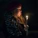 Julia Niswender's younger sister Madison Turnquist blows out her candle at the end of the vigil held in her sisters honor friday evening.
Courtney Sacco I AnnArobr.com 
