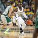 Wolverines junior Tim Hardaway Jr. drives the ball down court during the sound half of Thursday night game against EMU.Courtney Sacco I AnnArbor.com 