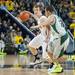 Wolverines freshman Spike Albrecht drives the ball down court during the sound half of Thursday night game against EMU.Courtney Sacco I AnnArbor.com 