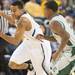 Wolverines sophomore Trey Burke drives the ball down the court during Thursday nights game against Eastern Michigan.Courtney Sacco I AnnArbor.com 