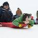 River Capvano age 4 and his dad Jeff push off as they head down a hill in Rolling Hills County Park in Ypsilanti Township on Friday Dec. 28th.
Courtney Sacco I AnnArbor.com  