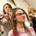 Getting hair done backstage in the dressing room before the FutureStars Finals at Pioneer High School Saturday, Jan 19.
Courtney Sacco I AnnArbor.com  
