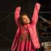 5-year-old Amata Wilson puts her hands in the air as she makes her projection fly as she plays Superhero at Top of the Park, Friday, June 28.
Courtney Sacco I AnnArbor.com