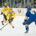 Wolverines Jacob Trouba passes the puck during their game against the Nanooks at the Yost Ice Arena Saturday Jan. 12.
Courtney Sacco I AnnArbor.com  