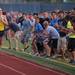 Olympian Nick Willis sprints down the Saline High School track on his final lap as he tries to beat the recored for the fastest mile run in Michigan, Sunday, August, 4.
Courtney Sacco I AnnArbor.com regulation frisbee