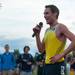 Olympian Nick Willis thanks the crowed at Saline High School for coming out and watching him and a group of runners try to beat the recored for the fastest mile run in Michigan, Sunday, August, 4.
Courtney Sacco I AnnArbor.com regulation frisbee