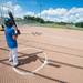 Kids play a little league game at Veterans Memorial Park during the grand reopening of the park, Sunday, August 4.
Courtney Sacco I AnnArbor.com  