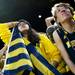Michigan freshman Sarah Lyyski and Chris Reynolds react to a play at Crisler Arena on Monday, April 8. Daniel Brenner I AnnArbor.com