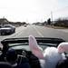The Easter Bunny as a passenger in a convertible from the LaFontaine dealership during the 11th Annual Saline Eggstravaganza on Saturday, March 30. Daniel Brenner I AnnArbor.com