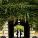 A couple of pedestrians walk through the Engineering Arch on the U-M campus on Monday. Daniel Brenner I AnnArbor.com