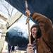 University of Michigan sophomore Charlie Engelman controls a giant plane during the Festifools street party on Main Street on Sunday, April 7. "We were so hyped it went by so quickly," he says. Daniel Brenner I AnnArbor.com