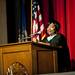 A teacher gets emotional after receiving the Distinguished Faculty Award during Willow Run Graduation on Friday, May 31. Daniel Brenner I AnnArbor.com