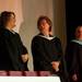 Willow Run Community Schools Superintendent Laura Lisiscki gestures to Principal Kelly Pennington during Willow Run Graduation on Friday, May 31. Daniel Brenner I AnnArbor.com