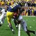 Junior Hemingway makes a jumping catch over Brock Veeren as Michigan took on the University of Minnesota Saturday October 1, 2011. Jeff Sainlar I AnnArbor.com 
