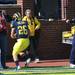 A fan gets an upclose picture of Drew Dileo's touchdown catch as Michigan took on the University of Minnesota Saturday October 1, 2011. Michigan won the game 58-0 Jeff Sainlar I AnnArbor.com 
