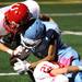 Skyline's Jordan Woods is gang tackled as the Skyline Eagles took on the Bedford Mules at Skyline High School Thursday October 6, 2011. Bedford won the game 23-20. Jeff Sainlar I AnnArbor.com