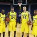 (From left to right)Incoming freshmen, Carlton Brundidge, Sai Tummala, Max Bielfeldt, and Trey Burke pose for a photo at the University of Michigan's men and women's media day Tuesday October 11, 2011. Jeff Sainlar I AnnArbor.com