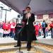 Michigan State Representitive Jeff Irwin shows his appreciation for nurses ar the rally. Irwin said, "A hospital travels on its nurses." Over 400 nurses and supporters showed up to take part in the rally at Liberty Plaza downtown to march to the University of Michigan Hospital and protest Wednesday October, 12, 2011. Jeff Sainlar I AnnArbor.com