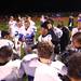 Lincoln High School celebrates after defeating Ypsilanti at Ypsilanti High School Friday October 14, 2011.  Lincoln won the game 27-12 to advance to their first ever playoff berth.  Jeff Sainlar I AnnArbor.com