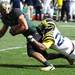 Kenny Demens takes down a Michigan State player as Michigan took on Michigan State Saturday October 15, 2011 at Spartan Stadium.  Jeff Sainlar I AnnArbor.com
