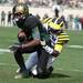 Johnny Adams tackles Keshawn Martin while Michigan took on Michigan State Saturday October 15, 2011 at Spartan Stadium. Michigan State won the game 28-14.  Jeff Sainlar I AnnArbor.com