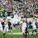 Michigan players celerbated after a fumble recovery as Michigan took on Michigan State Saturday October 15, 2011 at Spartan Stadium. Michigan State won the game 28-14.  Jeff Sainlar I AnnArbor.com 