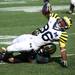 Kevin Koger lays out just short of a first down as Michigan took on Michigan State Saturday October 15, 2011 at Spartan Stadium. Michigan State won the game 28-14.  Jeff Sainlar I AnnArbor.com