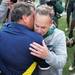 Michigan's head coach Brady Hoke has a few words for Mark Dantonio after Michigan State defeated Michigan Saturday October 15, 2011 at Spartan Stadium. Michigan State won the game 28-14.  Jeff Sainlar I AnnArbor.com