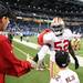 Tyson and son, Nolan Steele, 10, meet 49ers linebacker Patrick Willis prior to the Detroit Lions taking on the San Francisco 49ers Sunday October 16, 2011 at Ford Field. San Francisco  won the game 25-19.  Jeff Sainlar I AnnArbor.com