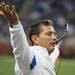 Lions head coach Jim Schwartz is upset after a call as the Detroit Lions took on the San Francisco 49ers Sunday October 16, 2011 at Ford Field. San Francisco  won the game 25-19.  Jeff Sainlar I AnnArbor.com