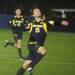 Brian Klemczak goes for a header as the Michigan Wolverines took on the Akron Zips Tuesday, Oct. 18, 2011 at the Michigan Soccer Complex. Michigan defeated the No. 4 Zips, 1-0, in overtime.  Jeff Sainlar I AnnArbor.com