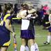 Pioneer celebrates one of its many goals as Pioneer took on Saline at Pioneer High School Tuesday October 25, 2011. Pioneer won the game 6-0 and advanced to the semi-finals. Jeff Sainlar I AnnArbor.com