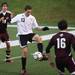 Pioneer's Daniel Russman looks to make a move as Pioneer High School took on University of Detroit Jesuit  at Saline High School Wednesday October 26, 2011. Pioneer won the game 5-1 to advance to the next round. Jeff Sainlar I AnnArbor.com