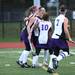 Pioneer celebartes after scoring a goal as Pioneer took on Ladywood High School Thursday October 27, 2011 at Dearborn Edsel Ford High School. Pioneer won 3-0 to advance to the championship game. Jeff Sainlar I AnnArbor.com