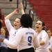 Skyline celebrates a point as Pinckney took on Skyline at Pinckney High School Wednesday November 2, 2011. Skyline won the match 3-0. Jeff Sainlar I AnnArbor.com