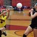Pinckney's Cassidy Silva  returns a serve as Pinckney took on Skyline at Pinckney High School Wednesday November 2, 2011. Skyline won the match 3-0. Jeff Sainlar I AnnArbor.com