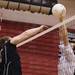 Pinckney's Molly Gannon(left) has her shot blocked by Danielle Sarns as Pinckney took on Skyline at Pinckney High School Wednesday November 2, 2011. Skyline won the match 3-0. Jeff Sainlar I AnnArbor.com