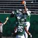 Tyreese Russell(88) celebrates after scoring a touchdown as Eastern Michigan University took on Ball State Saturday November 5, 2011 at Rynearson Stadium. Ball State won the game 33-31 Jeff Sainlar I AnnArbor.com