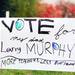 A sign is displayed in front of the voting polls Tuesday November 8, 2011 at Martin Luther King Elementary School in Ann Arbor. Jeff Sainlar I AnnArbor.com