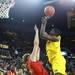 Michigan's Carlton Brundidge goes for a layup as Michigan took on Ferris State at the Crisler Arena Friday November 11, 2011. (AP Photo/AnnArbor.com, Jeff Sainlar I AnnArbor.com)