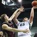 Matt Balkema fights for a layup as Eastern Michigan University took on Arkansas Little Rock Friday November 18, 2011 at the Convocation Center. Balkema finished with eight points. Eastern Michigan won the game  62-51. Jeff Sainlar I AnnArbor.com