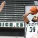 Darrell Lampley pulls up for a jump shot as Eastern Michigan University took on Arkansas Little Rock Friday November 18, 2011 at the Convocation Center.  Lampley finished the game with 21 points. Eastern Michigan won the game  62-51. Jeff Sainlar I AnnArbor.com