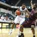 Antonio Green looks to make a move past Tramar Sutherland as Eastern Michigan University took on Arkansas Little Rock Friday November 18, 2011 at the Convocation Center. Eastern Michigan won the game  62-51. Jeff Sainlar I AnnArbor.com
