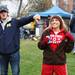 Scott Miranto shows how he feels about Tiffany Burns' Ohio State outfit as the University of Michigan took on Nebraska at Michigan Stadium Saturday November 19, 2011. Jeff Sainlar I AnnArbor.com
