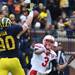 Jake Ryan(90) bats down a Taylor Martinez pass as the University of Michigan took on Nebraska at Michigan Stadium Saturday November 19, 2011. Jeff Sainlar I AnnArbor.com