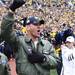 Michigan alumni, Major Jason Earley, celebrates after a Michigan play. Earley was a part of the F-16 fly over team as the University of Michigan took on Nebraska at Michigan Stadium Saturday November 19, 2011. Jeff Sainlar I AnnArbor.com